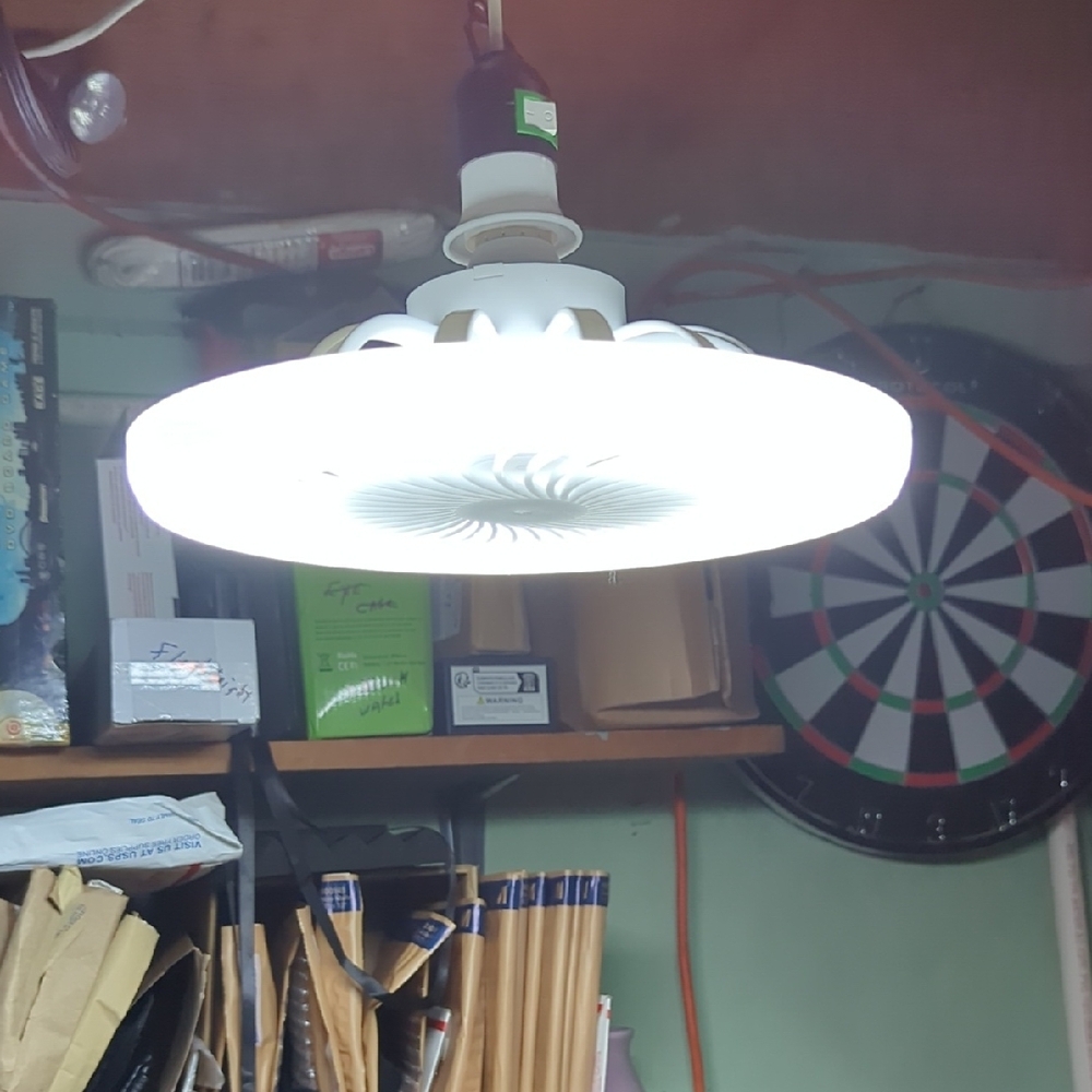 Modern White LED Ceiling Light with fan